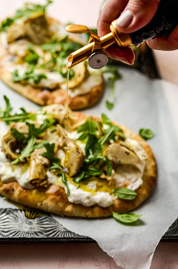 Flatbread pizza burrata