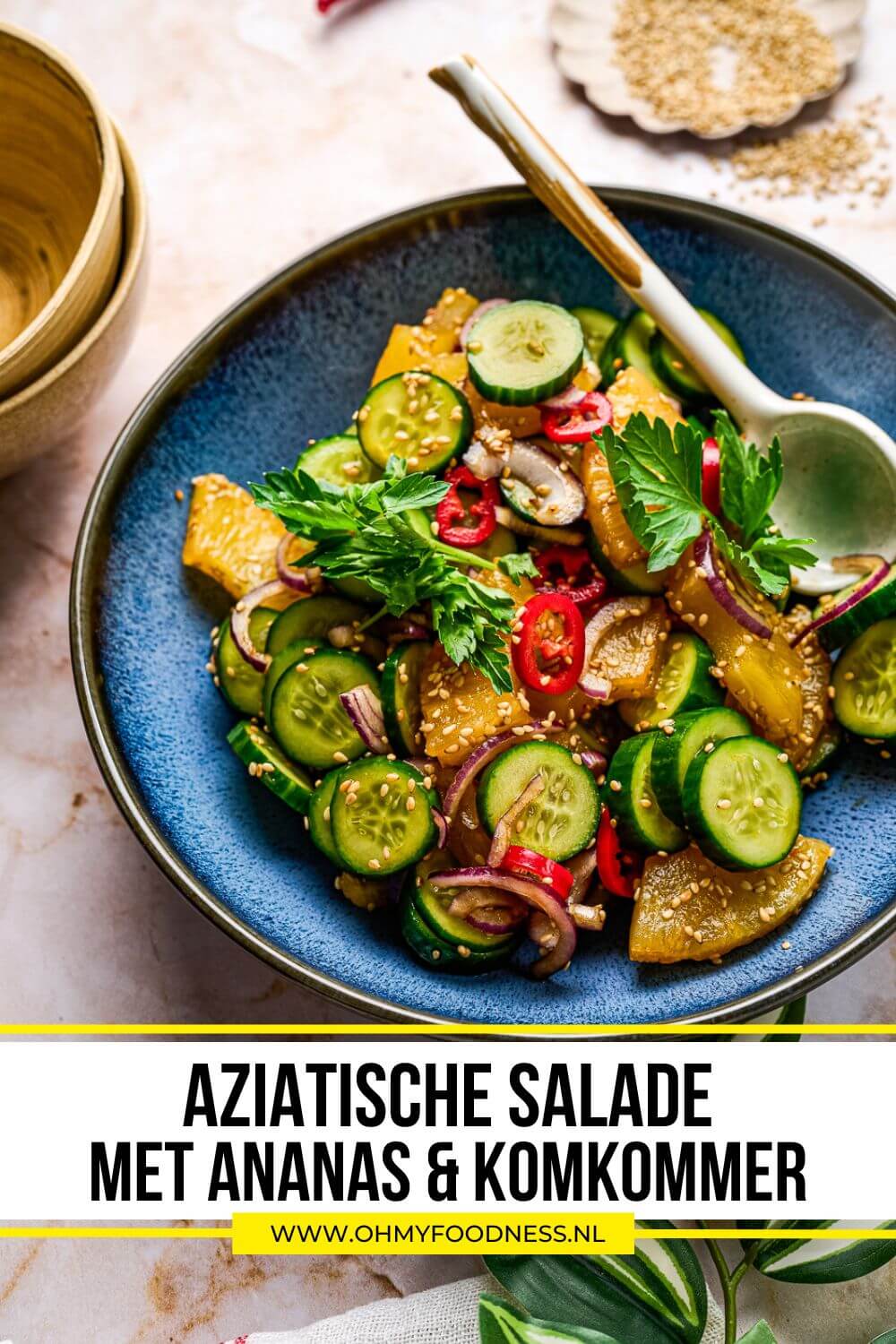 Aziatische salade met komkommer