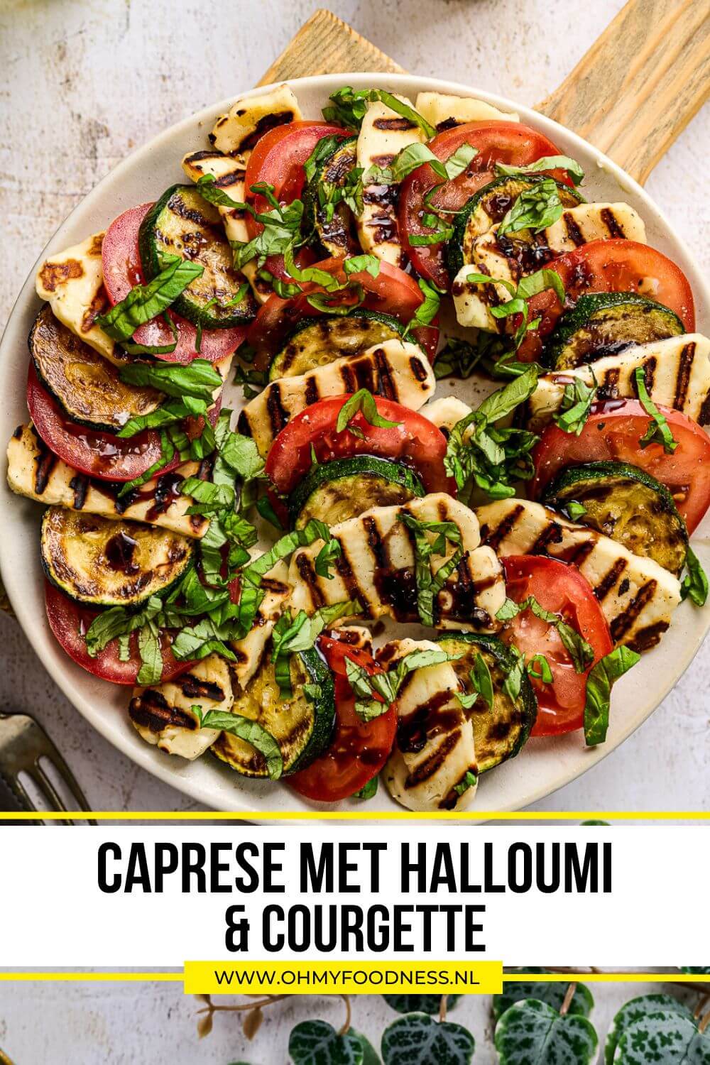 halloumi salade courgette