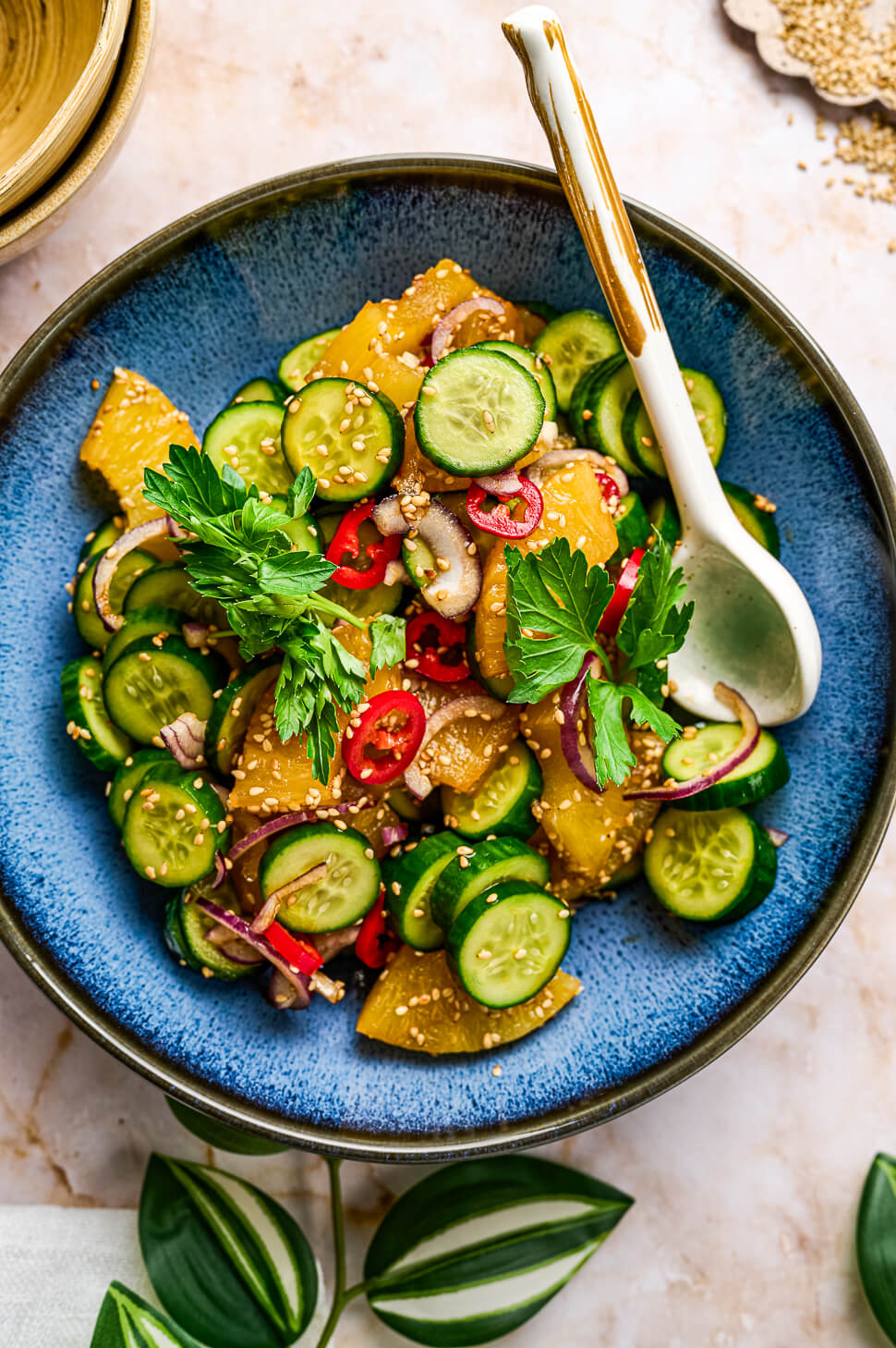 salade met ananas