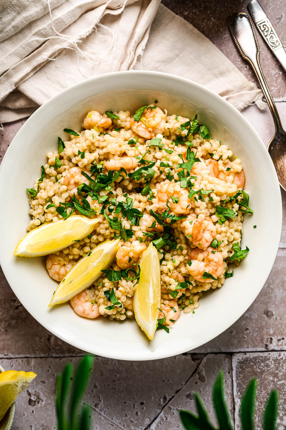 parelcouscous met garnalen