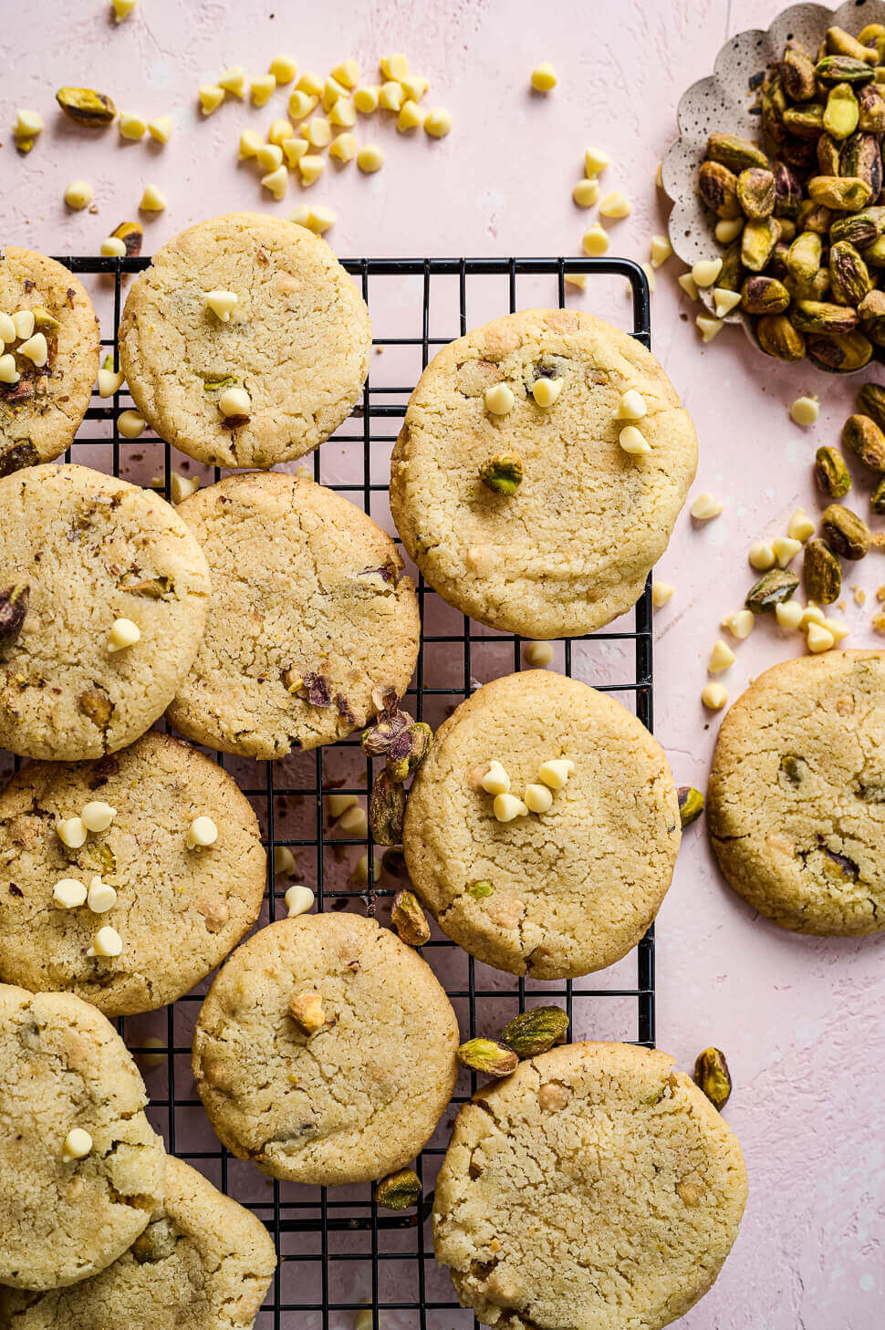 Pistache witte chocolade koekjes