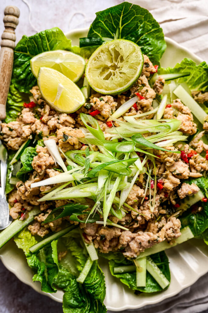 Thaise salade met kipgehakt