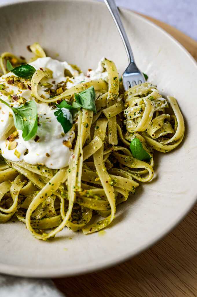 pasta pistache pesto