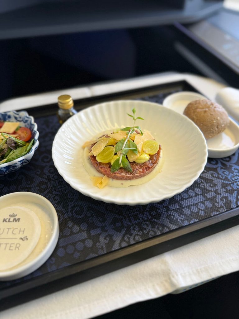 KLM Business class menu