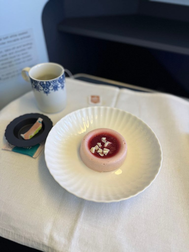 KLM Business class menu