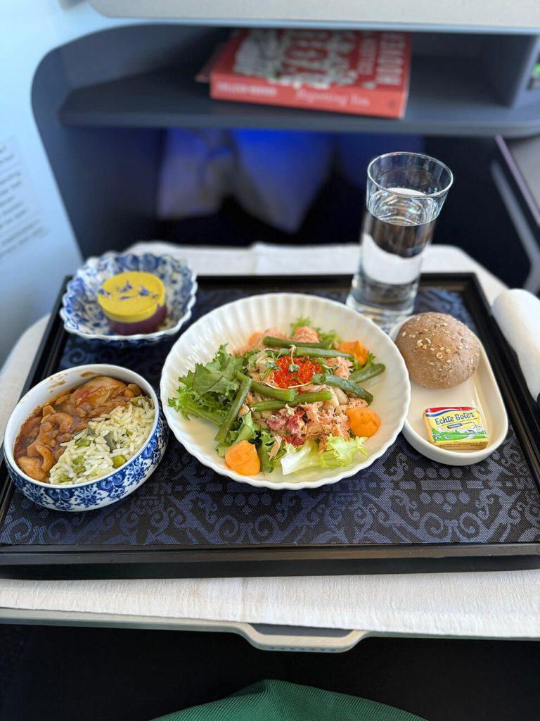 KLM Business class menu