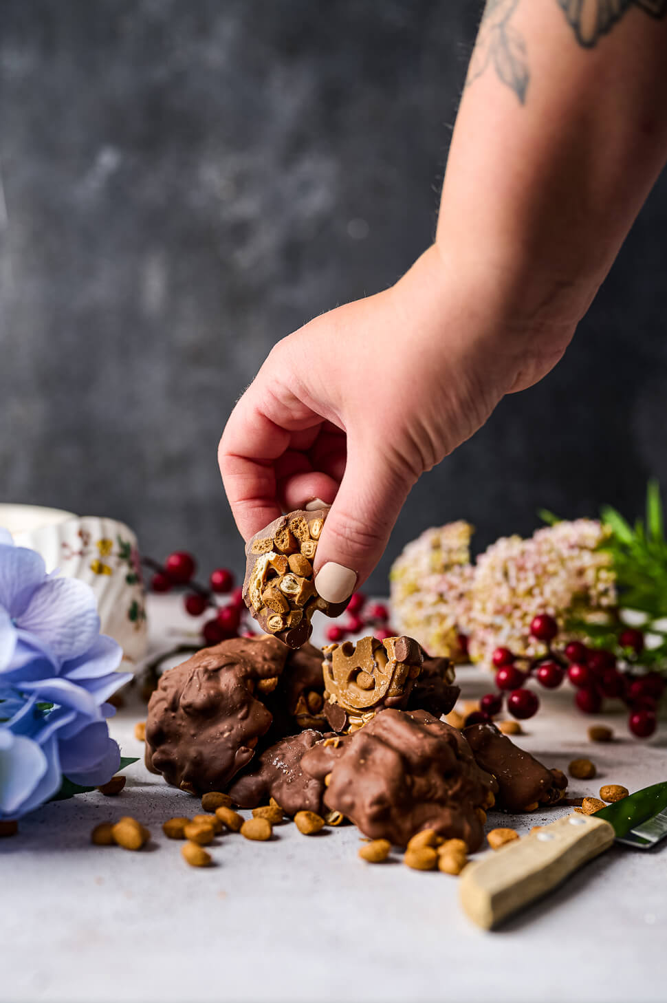 chocoladerotsjes met kruidnoten