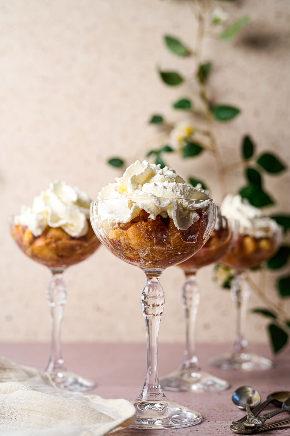 appeltaart toetje in een glas