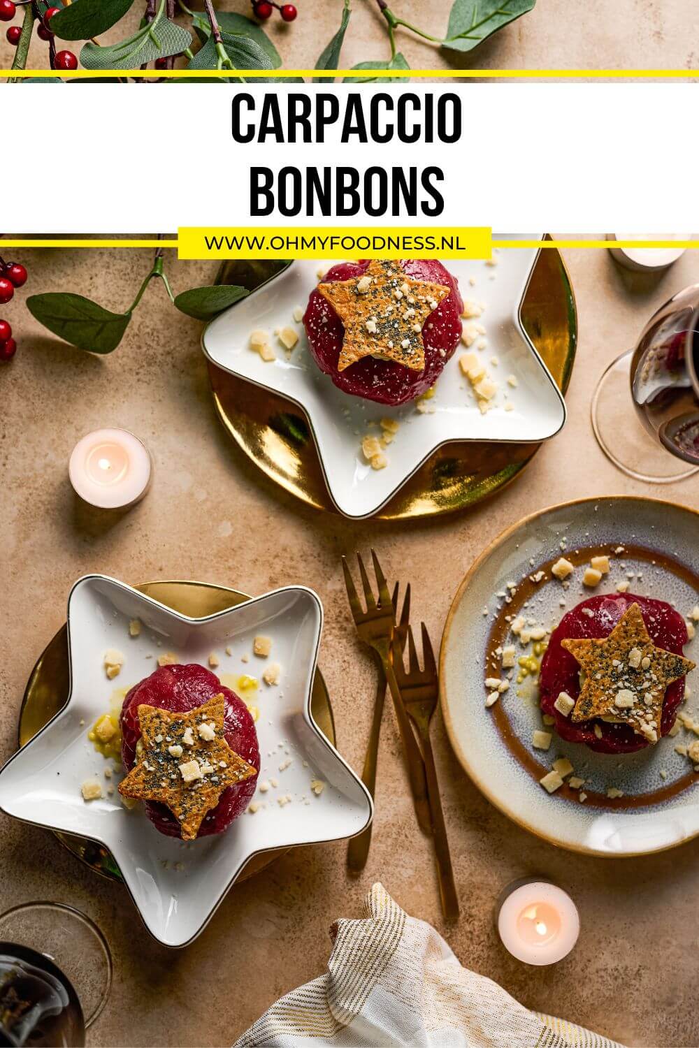 Carpaccio bonbon met truffelmayonaise