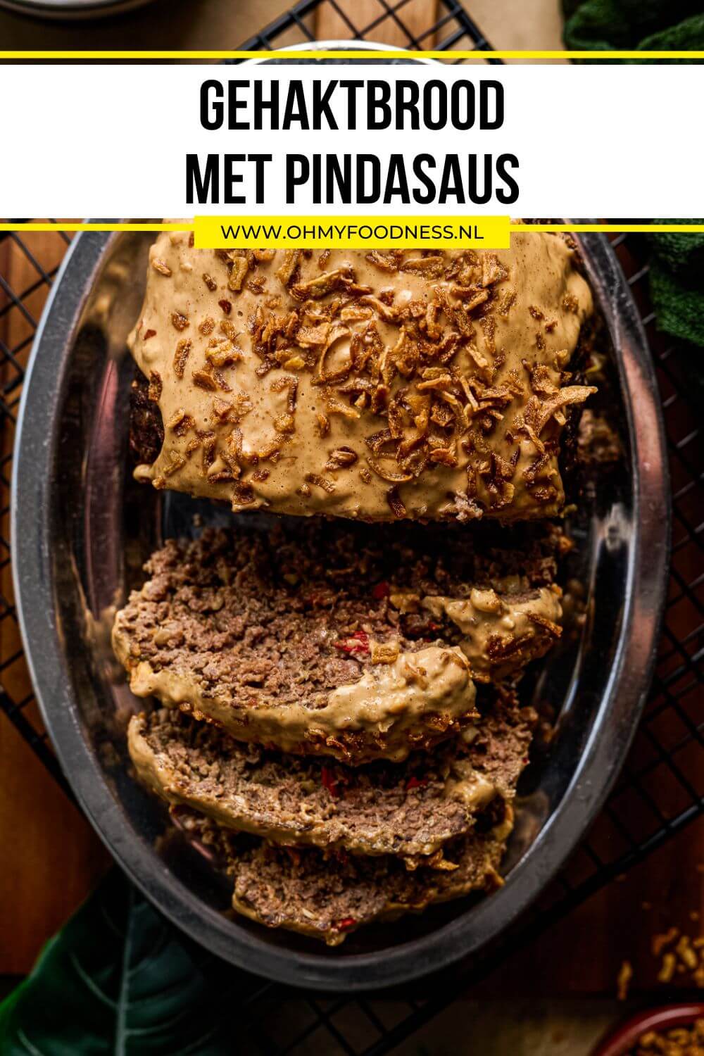 gehaktbrood recept pindasaus