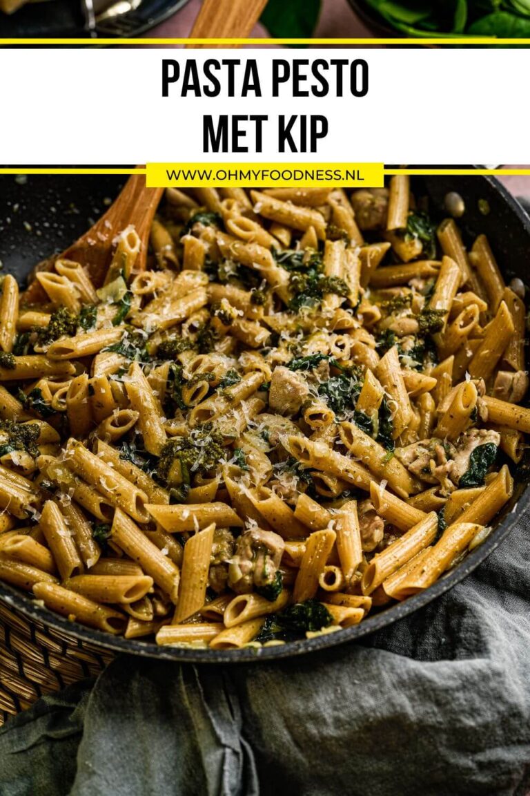 Pasta pesto met kip - OhMyFoodness