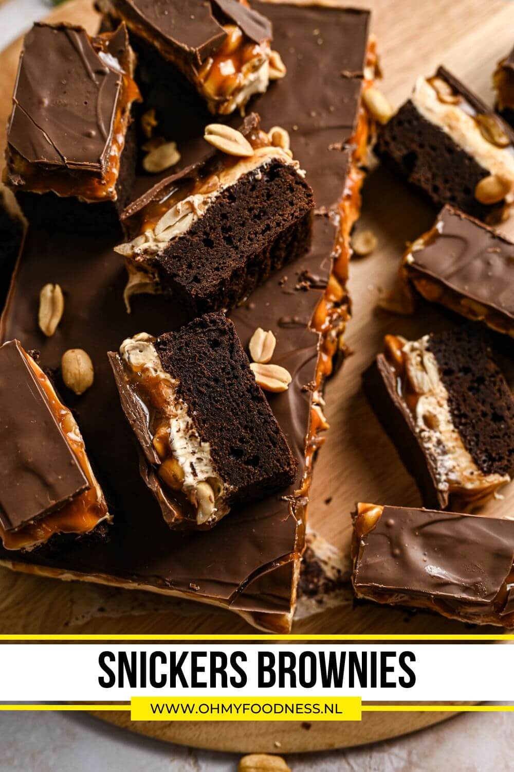 Snickers brownies 6 Brownies met snickers