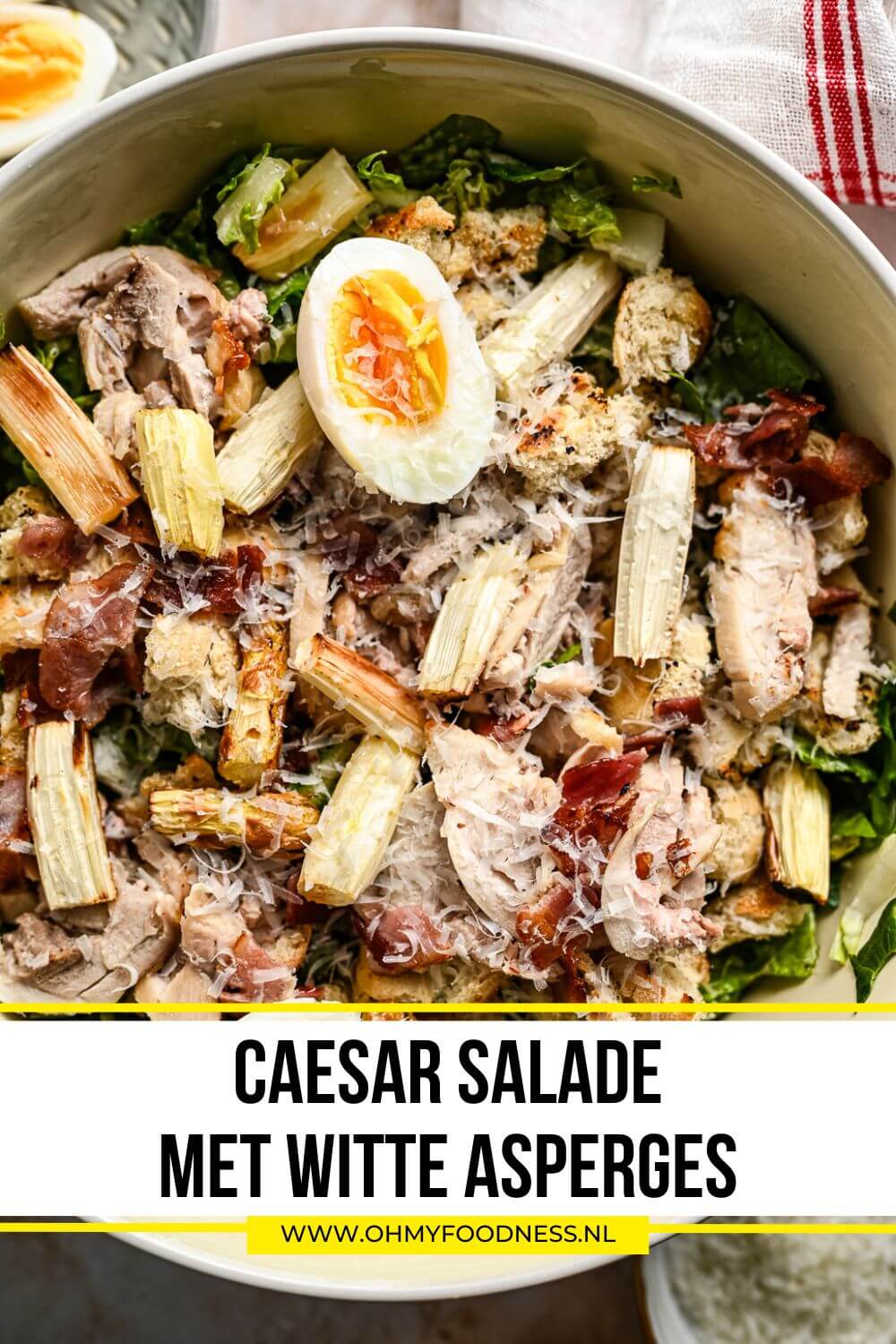 Caesar Salade met witte asperges 5 Caesar salade dressing