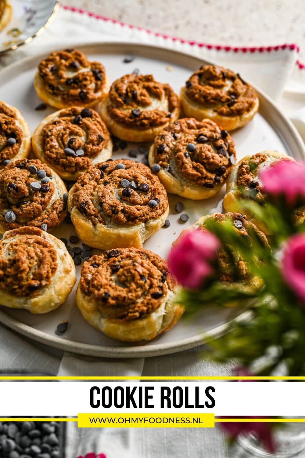 Makkelijke cookie rolls 6 Cookie rolls bladerdeeg