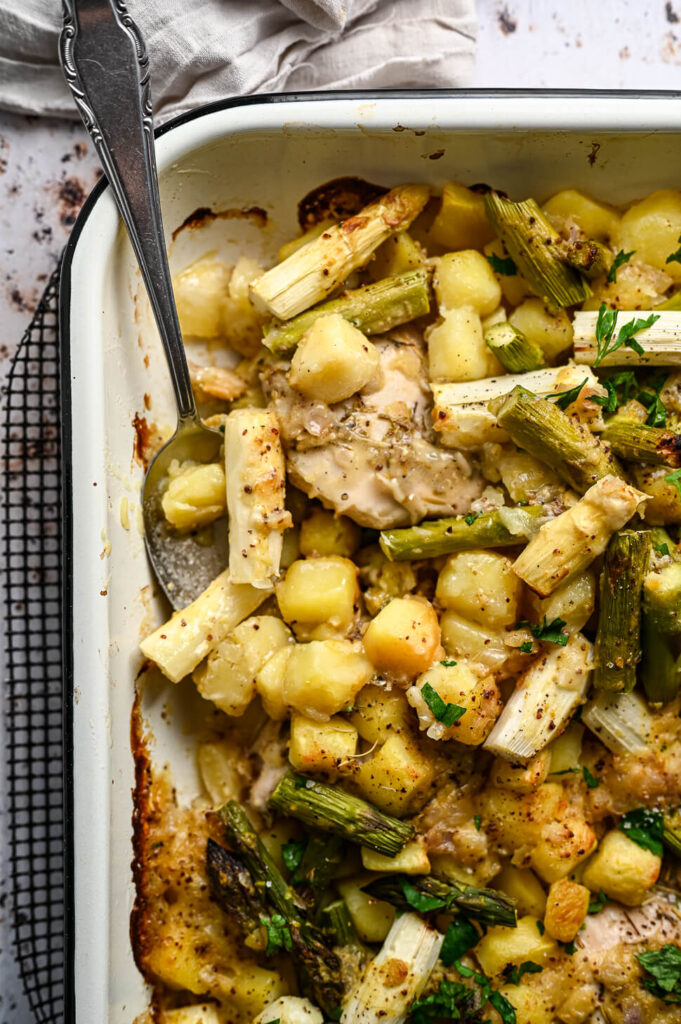 Honing mosterd kip met asperges - OhMyFoodness