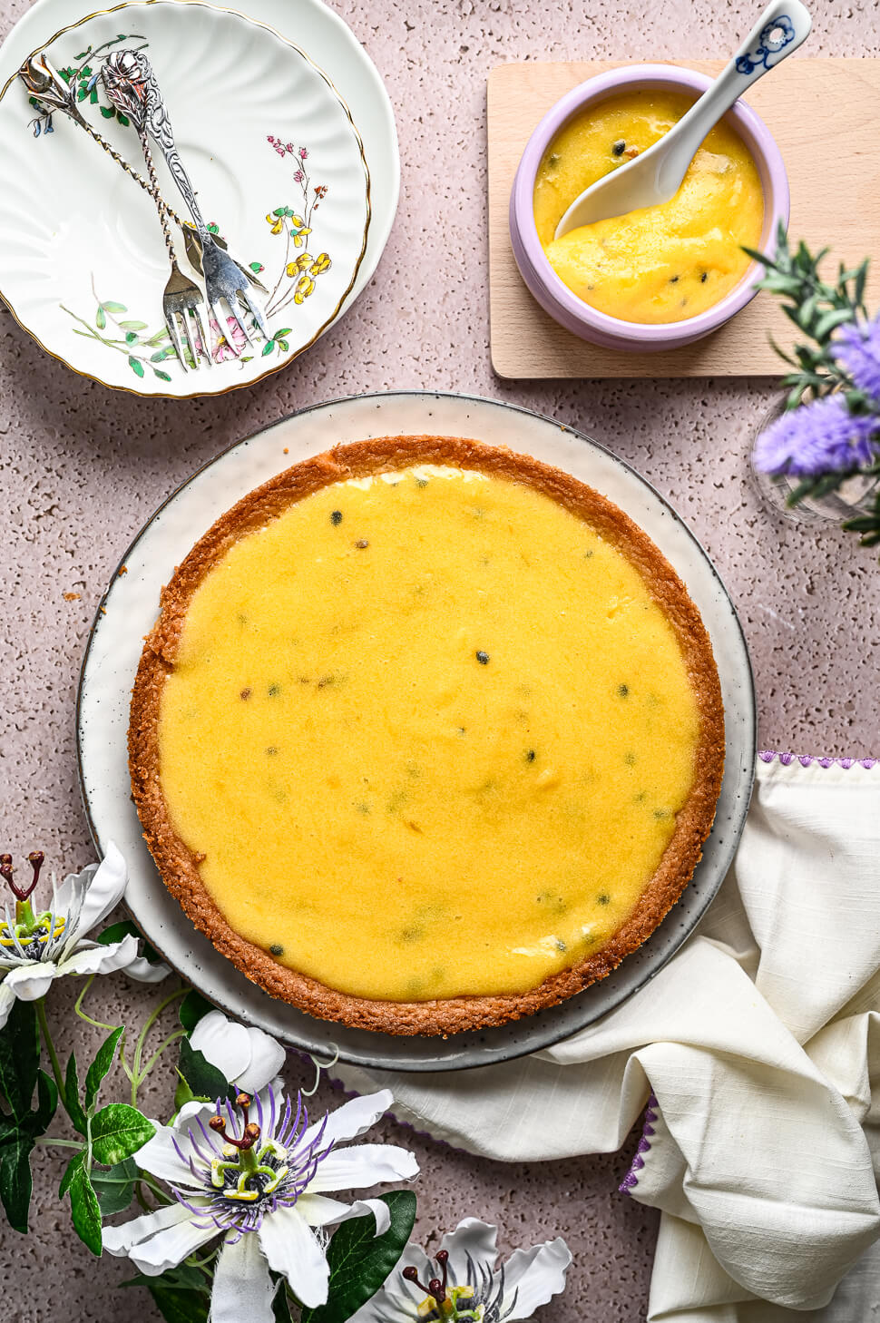 Boterkoek met passievrucht curd 2 Boterkoek passievrucht curd