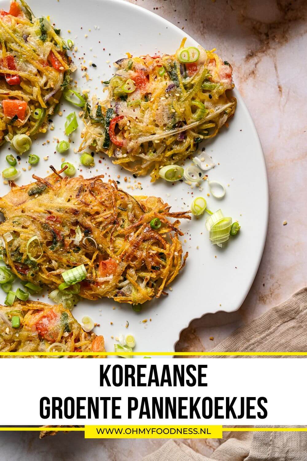 Koreaanse groente pannekoekjes 6 groente koekjes