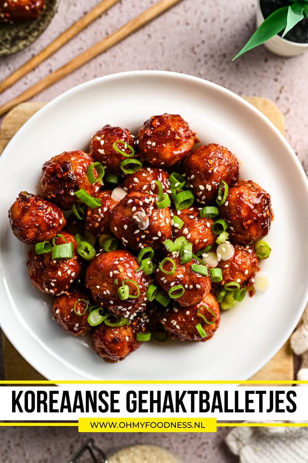 Koreaanse gehaktballetjes 6 Koreaanse gehaktballetjes Airfryer
