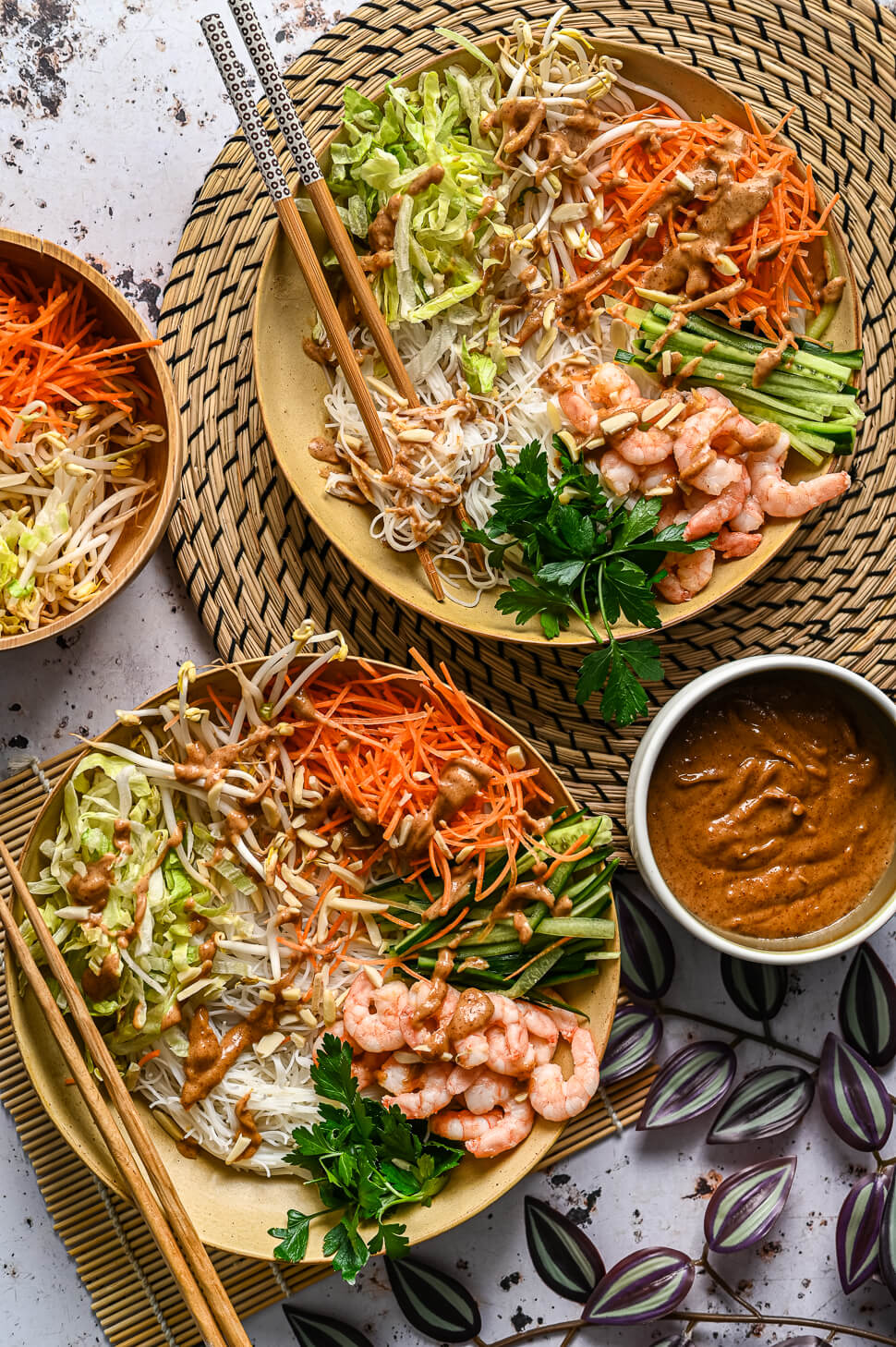 Vietnamese loempia bowl 2 Loempia salade