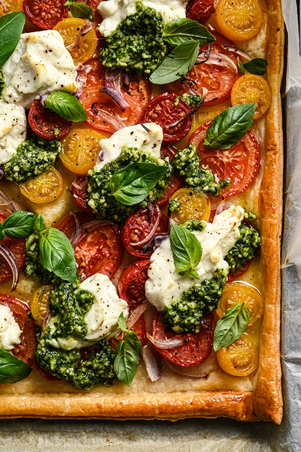 Tomaten plaattaart met ricotta 4 Tomaten plaattaart met ricotta
