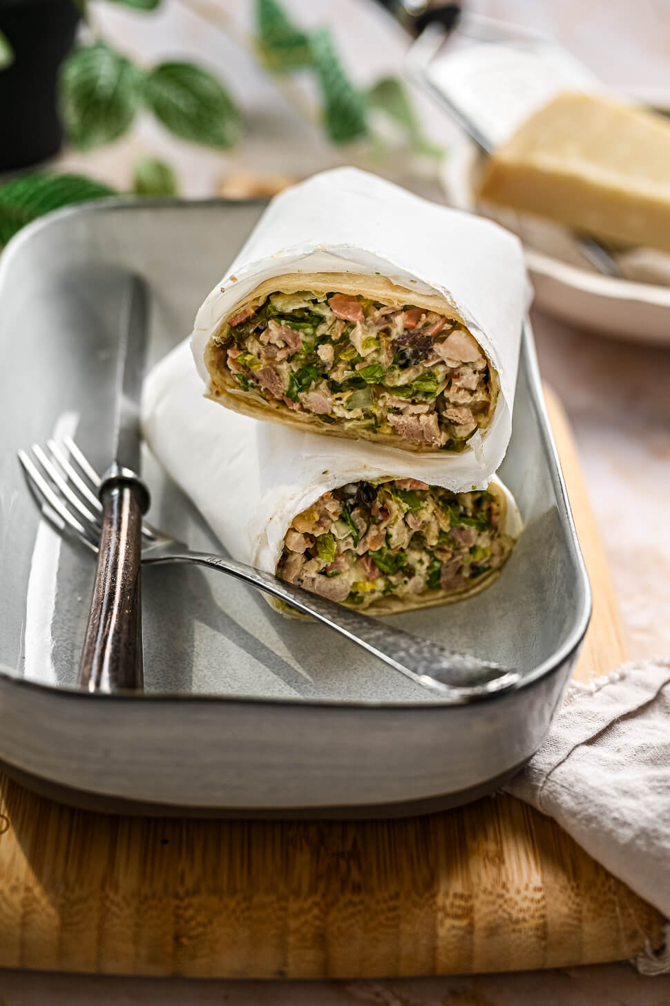 Chopped Caesar Salade wraps 2 Caesar salade wraps