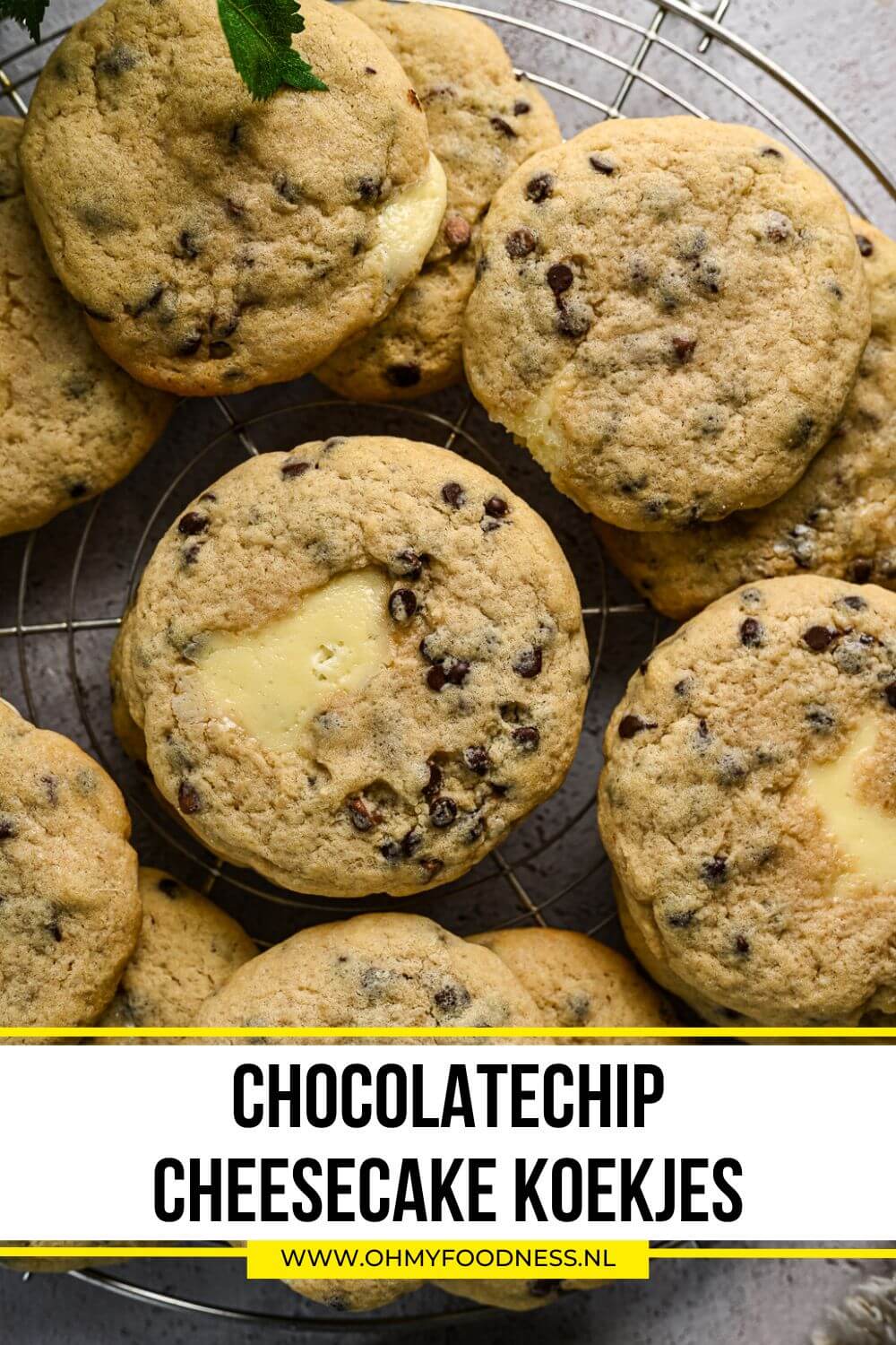 Chocolatechip cheesecake koekjes 5 chocolade cheesecake koekjes