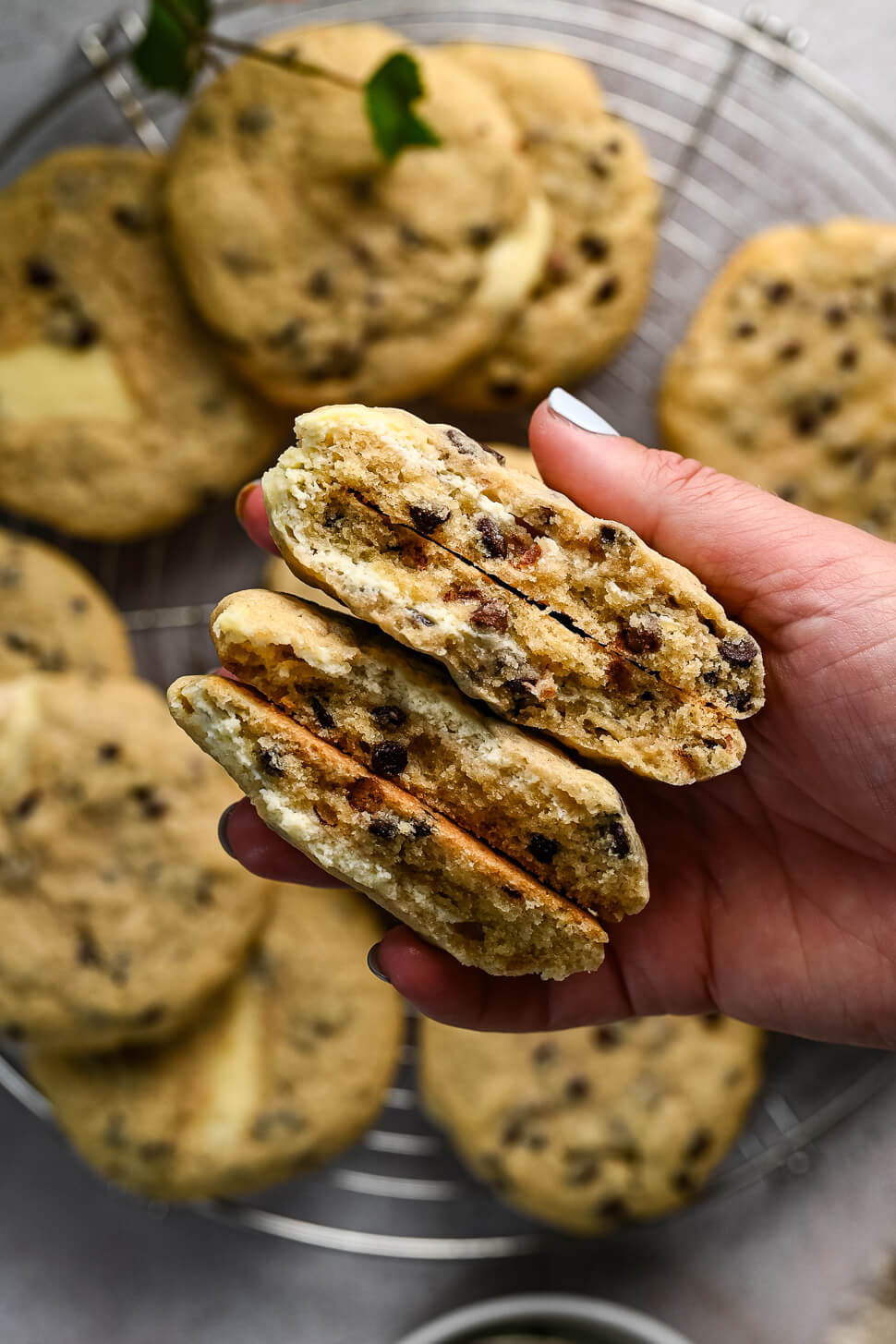 Chocolatechip cheesecake koekjes 3 Chocolate chip cheesecake cookies