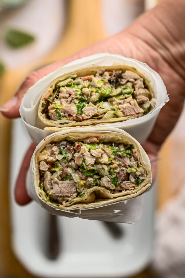 chopped caesar salade wraps