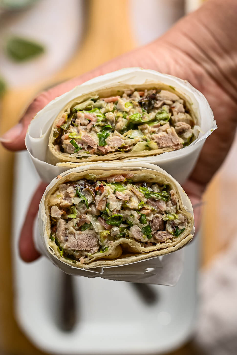 Chopped Caesar Salade wraps 3 chopped caesar salade wraps