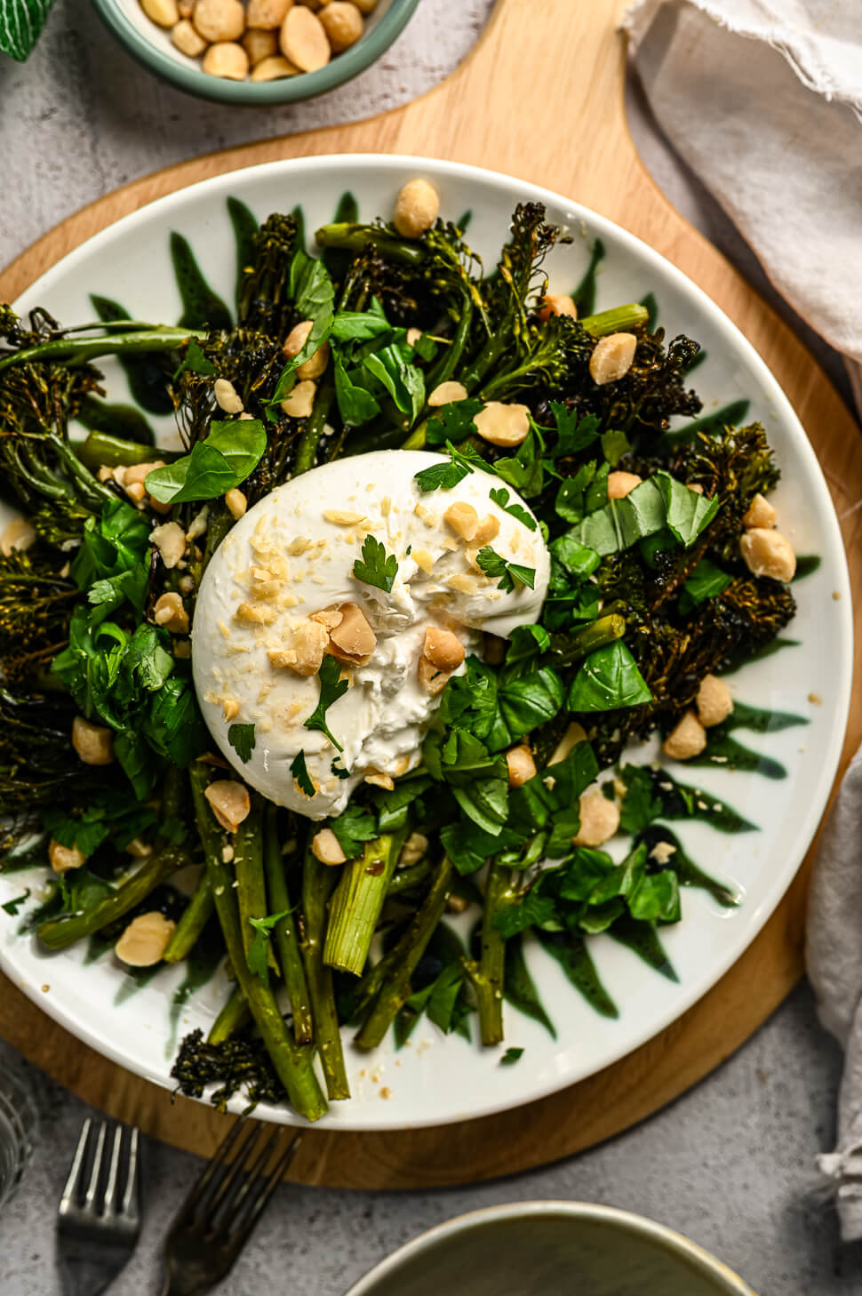 gegrilde bimi burrata