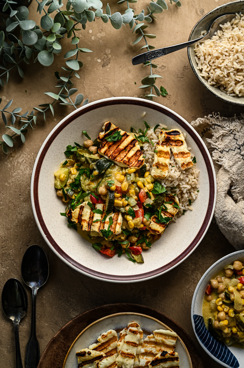 Groene curry recept met gebakken halloumi 2 Halloumi curry
