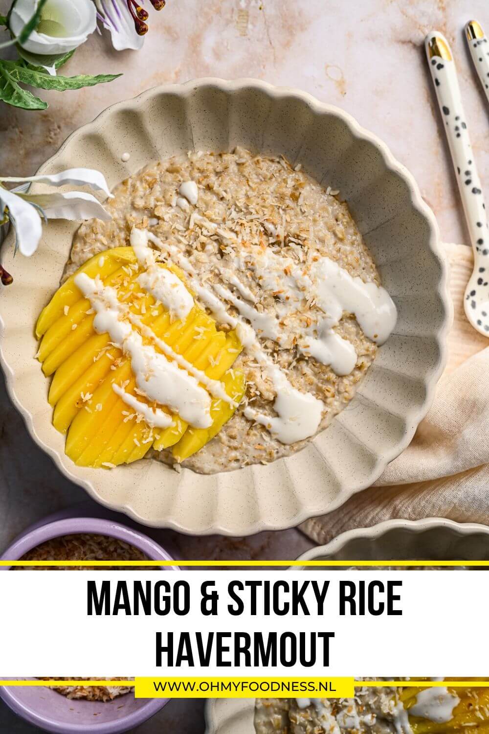 Mango Sticky rice havermout 7 Havermout mango sticky rice