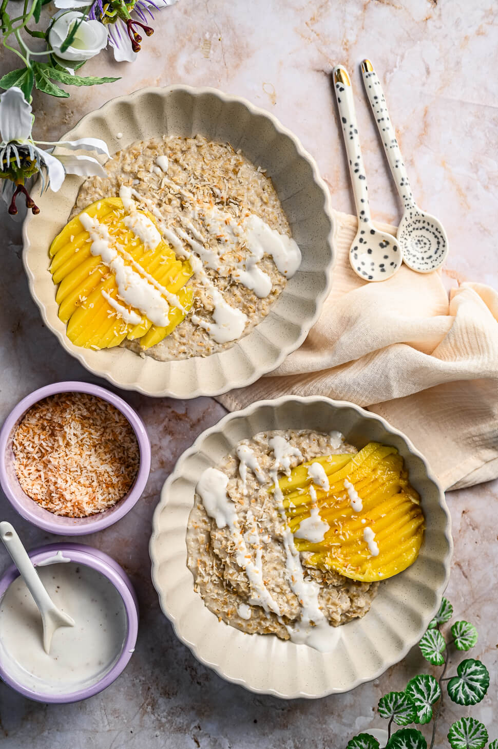 Mango Sticky rice havermout 2 Kokos mango havermout