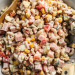 macaroni salade met ham