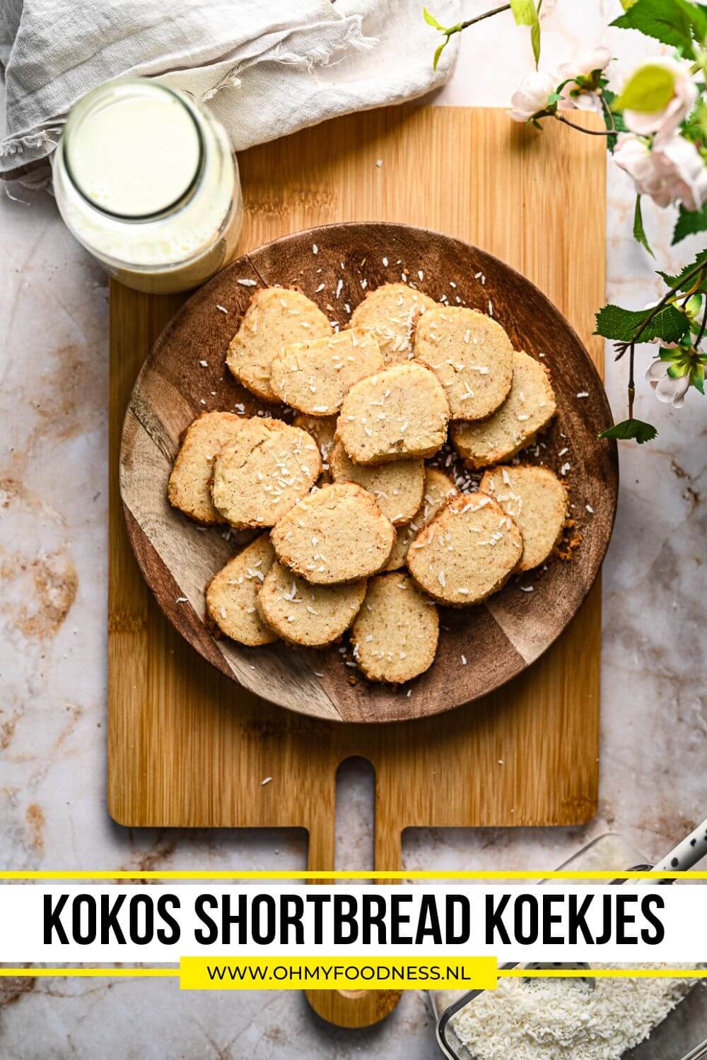 Kokos shortbread koekjes 6 Shortbread koekjes kokos