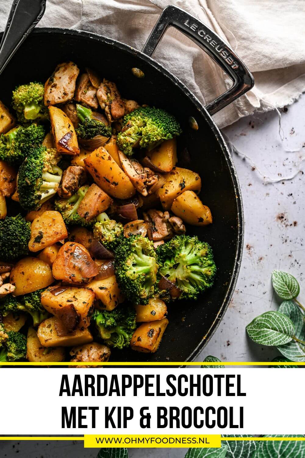 Aardappelschotel met kip en broccoli 6 Aardappelschotel broccoli kip
