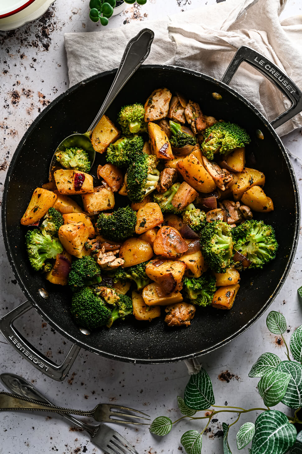 Aardappelschotel met kip en broccoli 2 Aardappelschotel kip airfryer