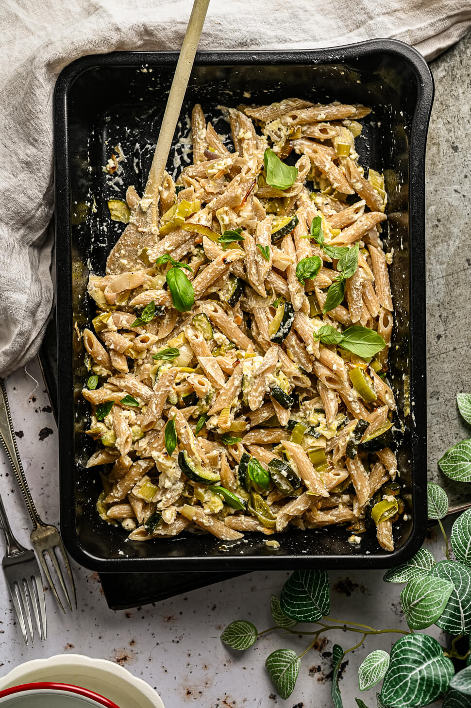 Feta pasta met courgette 2 Feta pasta recept