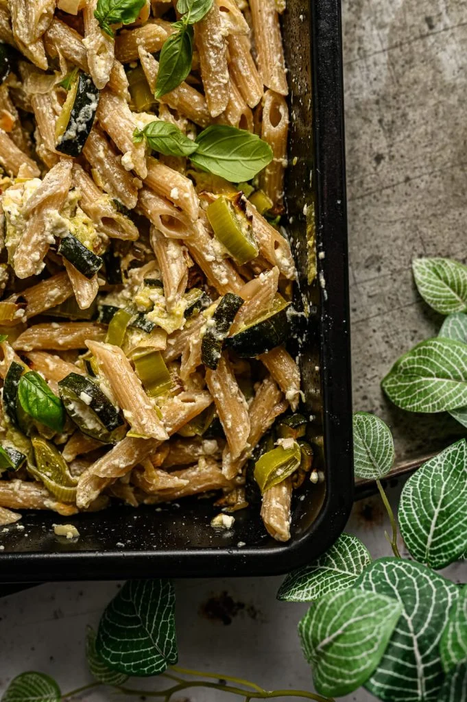 Fetapasta met courgette