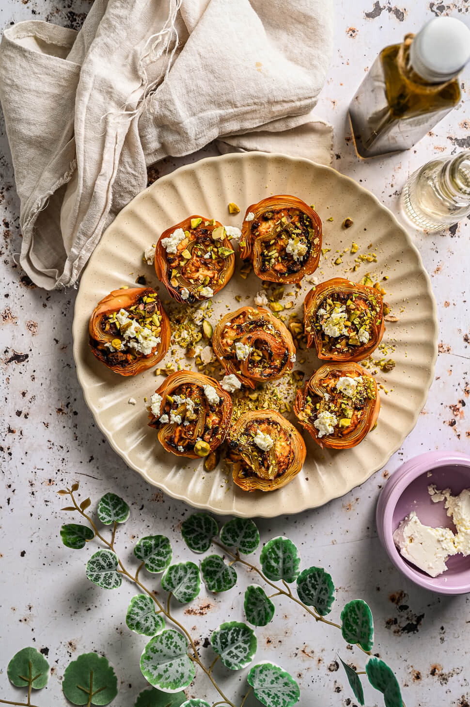 Filodeeg hapjes met feta & pistache 2 Filodeeg hapjes maken