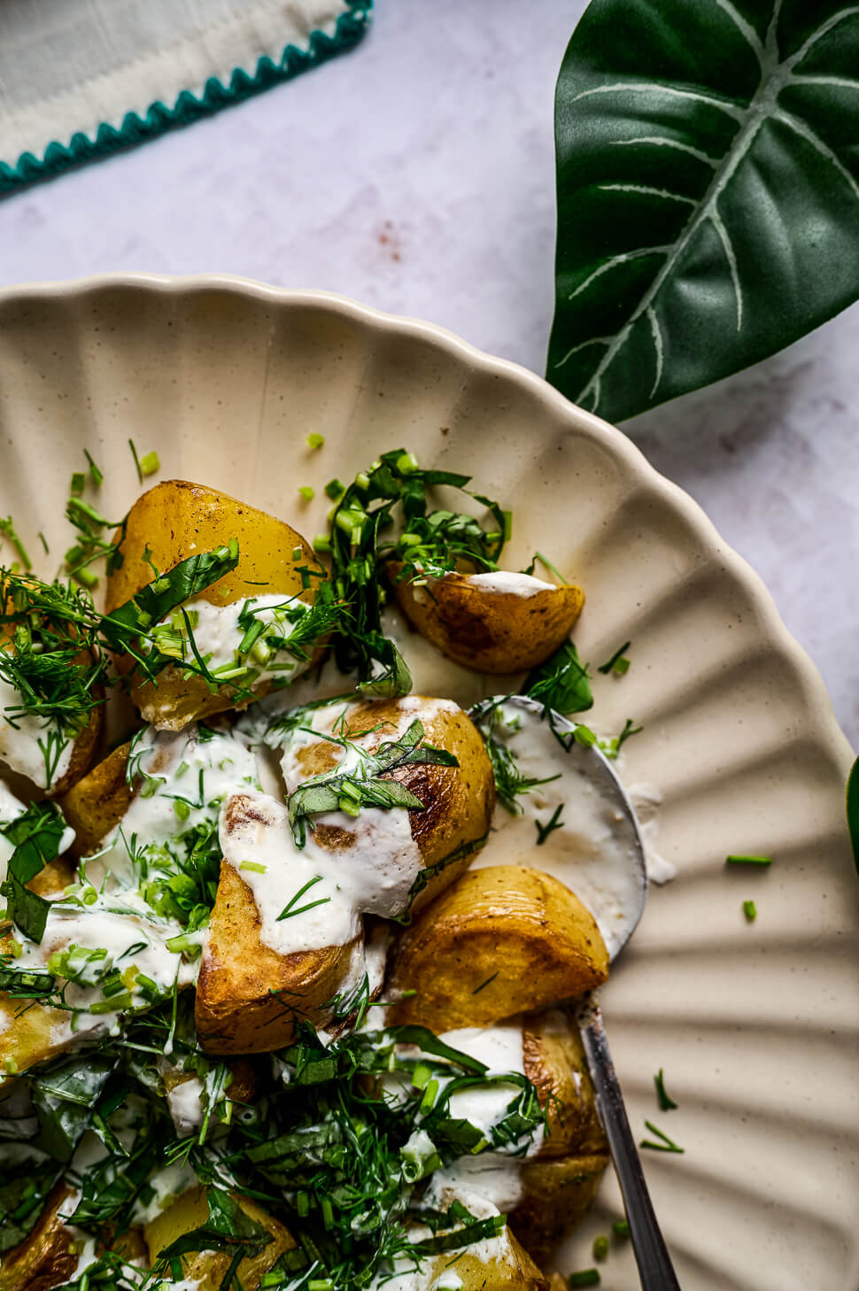 Krokante aardappelsalade met yoghurtdressing 5 krokante aardappelsalade yoghurtdressing