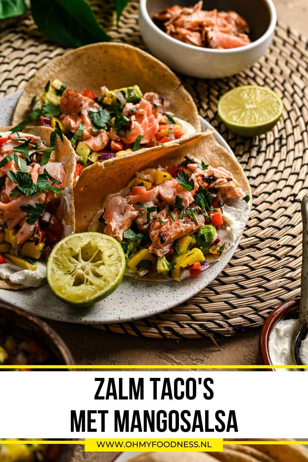 Taco met zalm recept