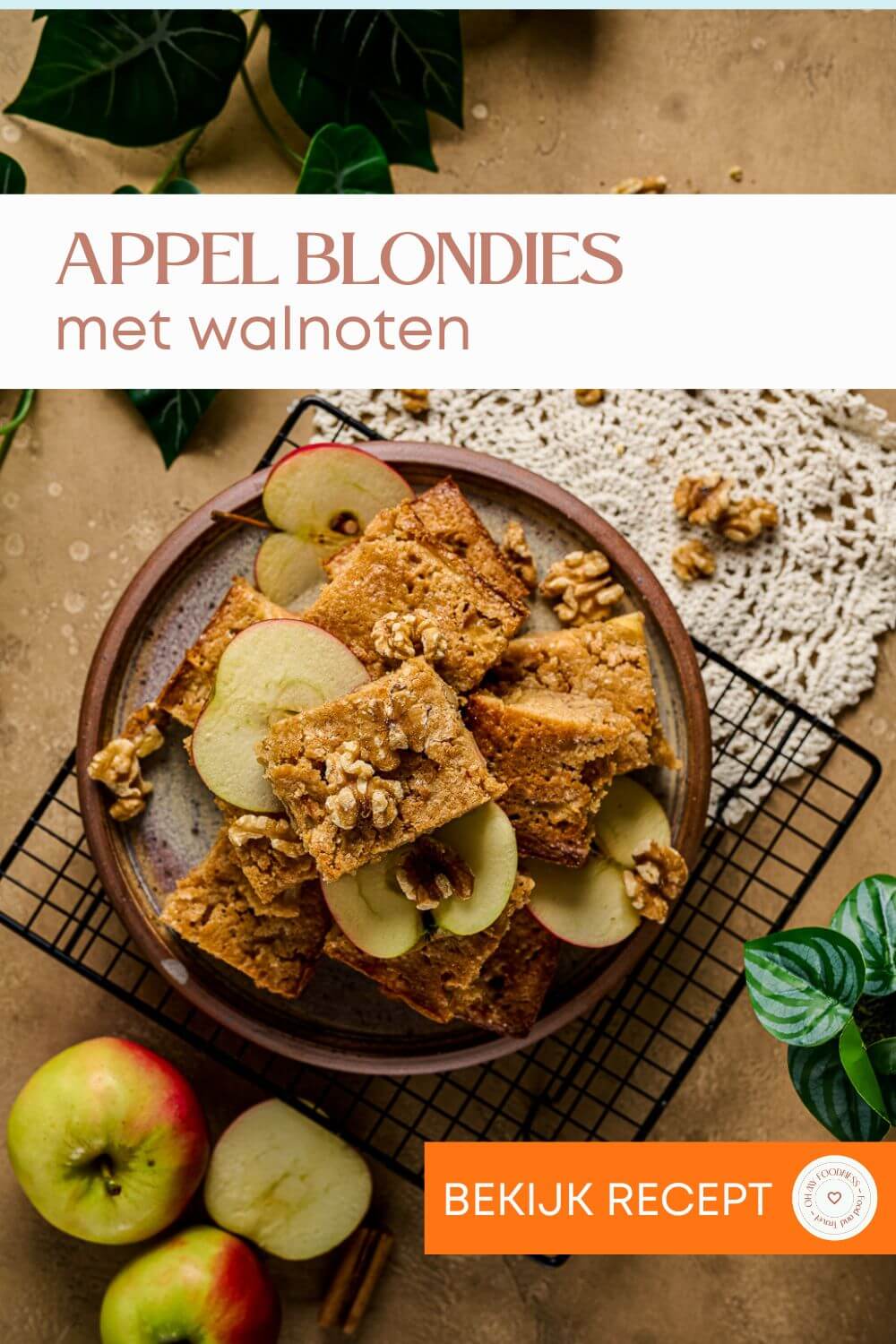 Appelblondies walnoten recept