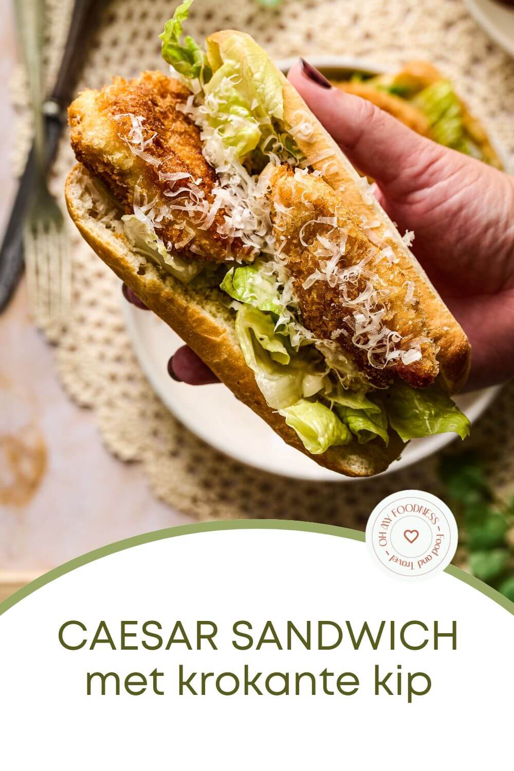 Caesar sandwich met krokante kip 6 Caesar broodje kip