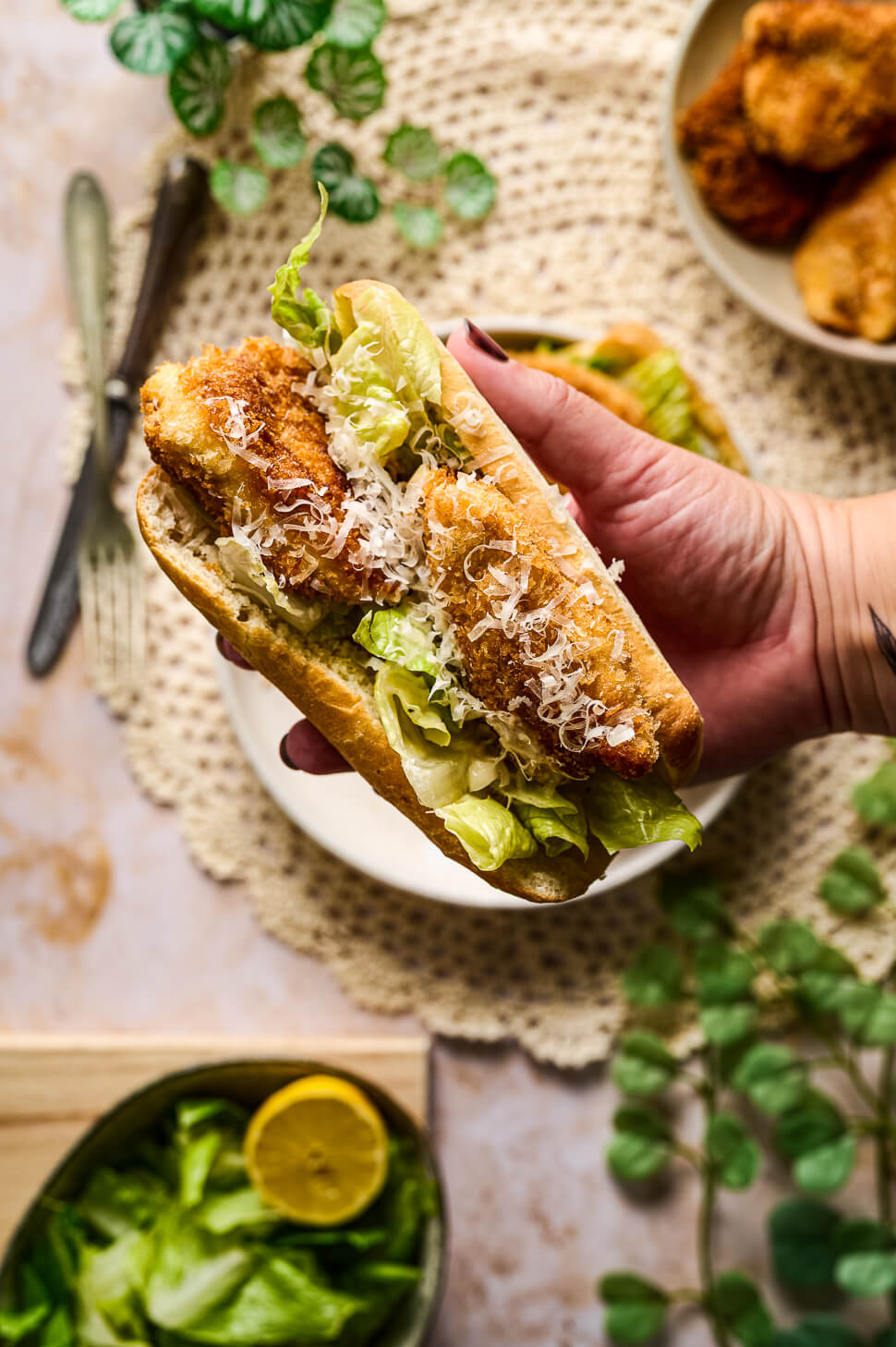 Caesar sandwich met krokante kip 5 Caesar sandwich krokante kip