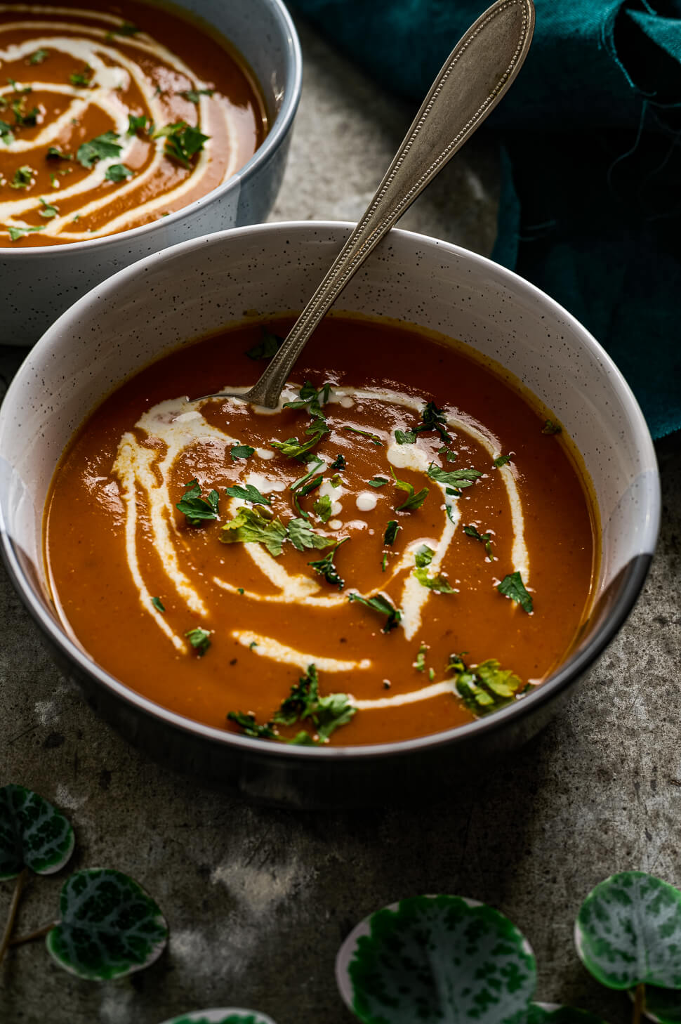 Zoete aardappelsoep met paprika