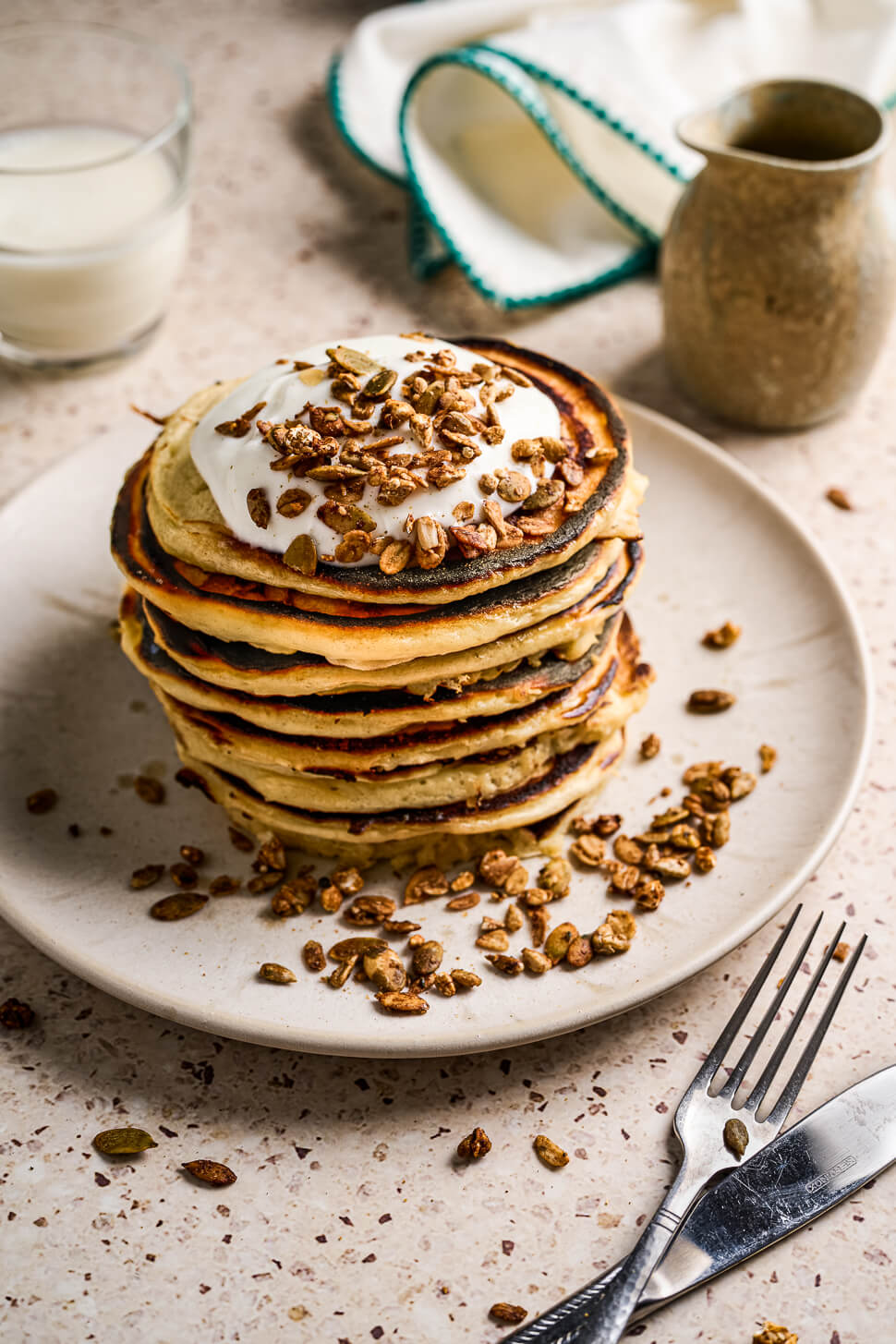 ontbijt pannenkoeken met yoghurt recept