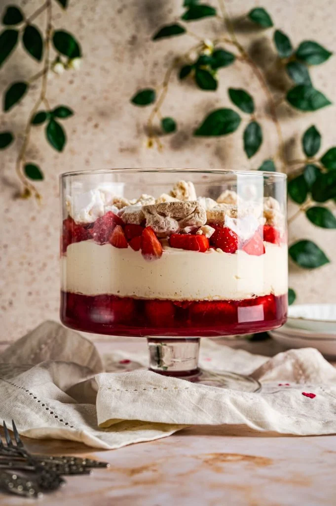 Aardbeien trifle