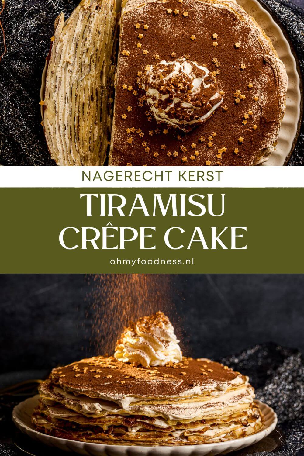 Crepe cake met tiramisu